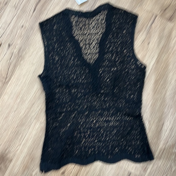 Elie Tahari Top NWT Small Hidden Zipper Black - Picture 6 of 9